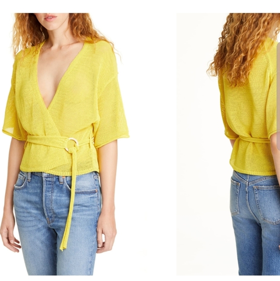 Free People Oh Hello Tie Waist Cardigan